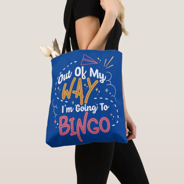 On My Way To Bingo Tote Bag (Close Up)