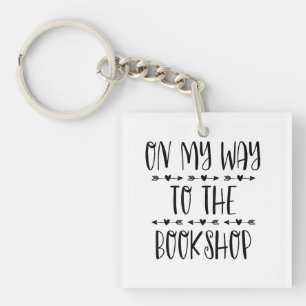 On My Way To The Bookshop Keychain