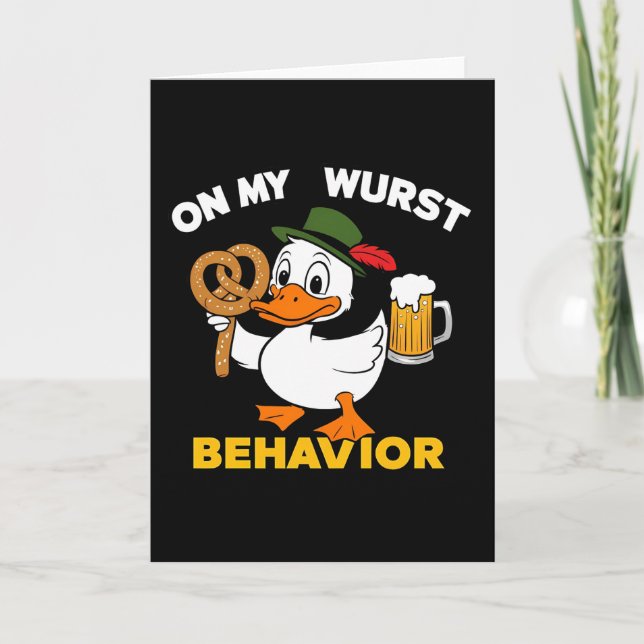 On My Wurst Behaviour Holiday Card (Front)