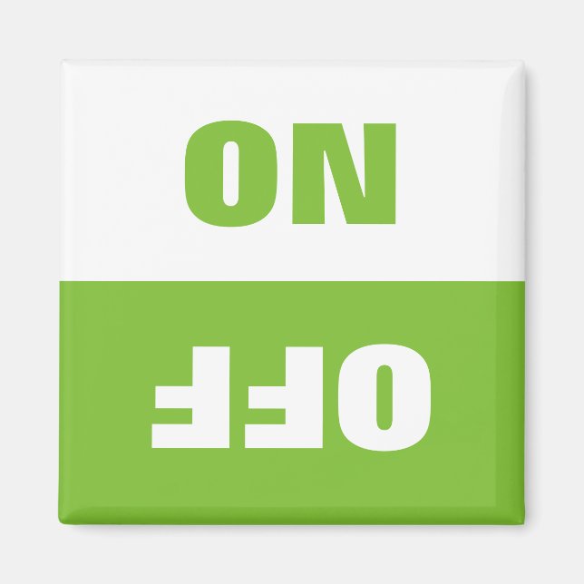 On Off Dishwasher in use sign fridge magnet (Front)