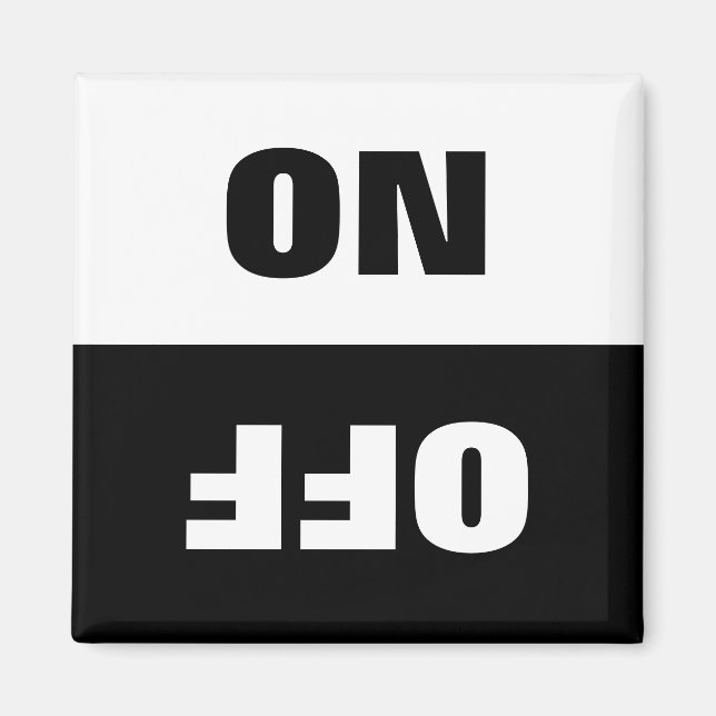 On Off Dishwasher in use sign fridge magnets (Front)