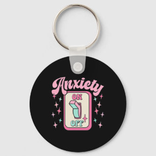 On Off Switch Fun Mental Health Awareness Retro Keychain