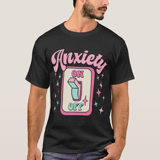 On Off Switch Fun Mental Health Awareness Retro  T-Shirt (Front)