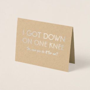 On One Knee - Funny Groomsman Bro Proposal Foil Card
