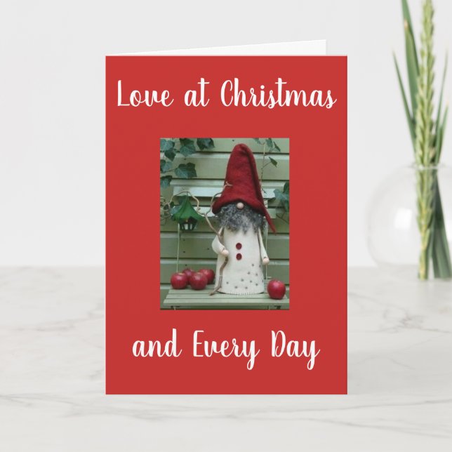 ON OUR ****1st CHRISTMAS**** TOGETHER WITH "LOVE" Holiday Card (Front)