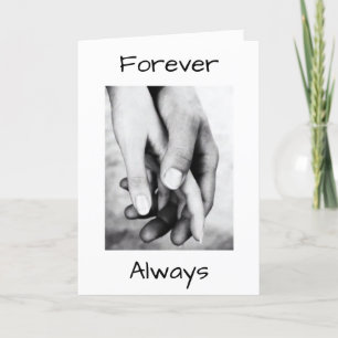 ON OUR WEDDING DAY-HOLD MY HAND FOREVER ALWAYS CARD