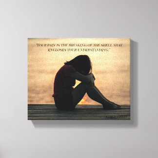 On Pain by Kahlil Gibran Canvas Print