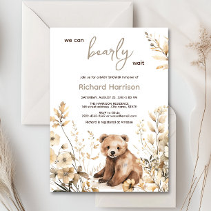 On peut attendre avec baby shower invitation
