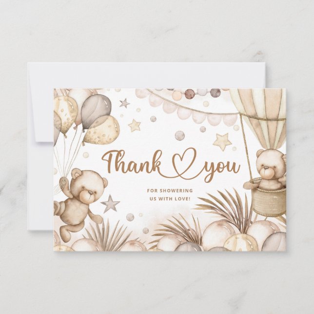 On peut attendre baby shower carte de remerciement (Devant)