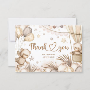 On peut attendre baby shower carte de remerciement