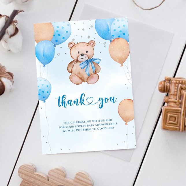 On peut attendre baby shower carte de remerciement (Créateur téléchargé)