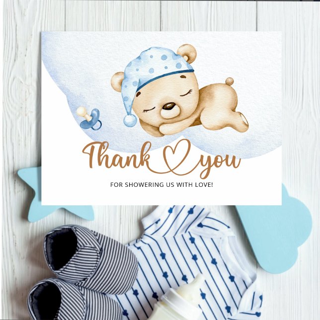 On peut attendre baby shower carte de remerciement (Créateur téléchargé)