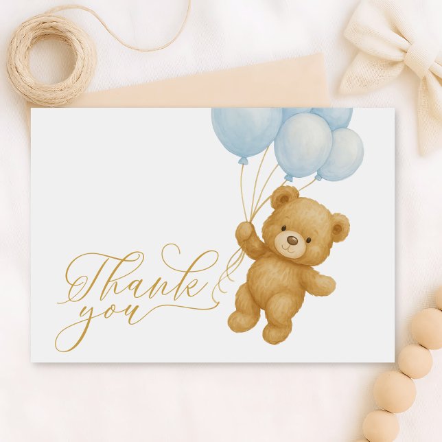 On peut attendre le Carte de remerciements de Baby (We can bearly wait thank you card)