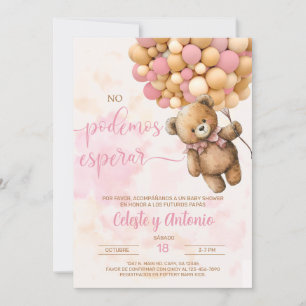 On peut attendre une fille baby shower invitation 