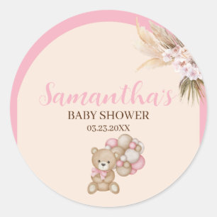 On peut attendre une fille Baby shower Sticker
