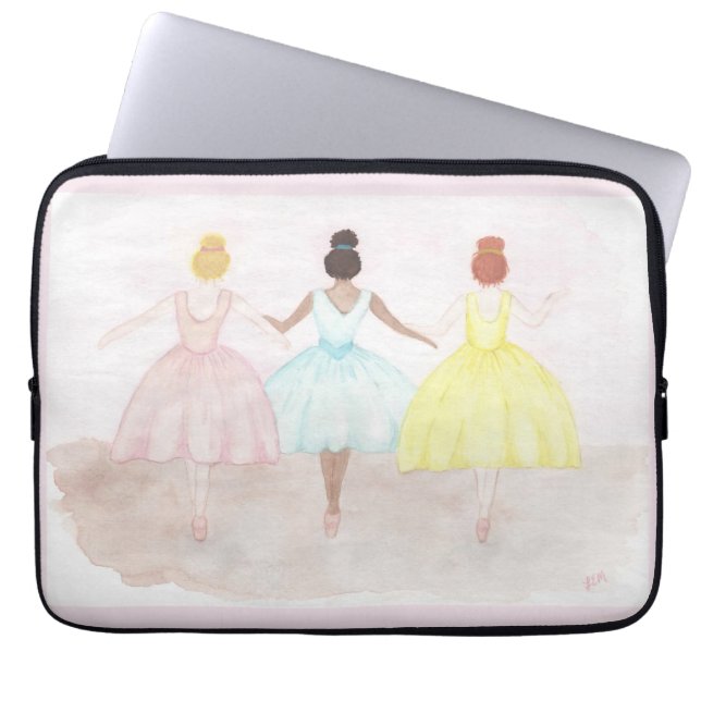 On Point Ballet Dancers Laptop Sleeve (Front)