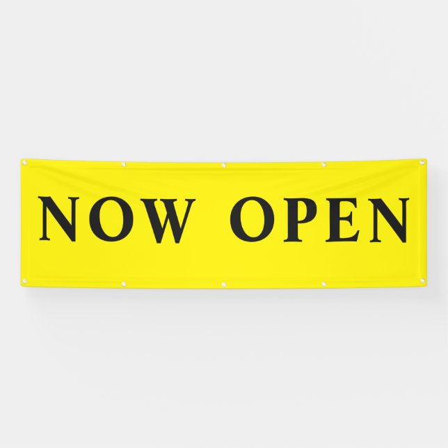 On Sale Now Open Yellow 8f Banner (Horizontal)
