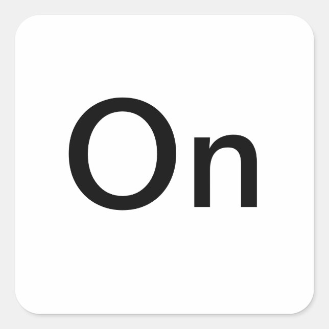 "On" Setting Labels/ Square Sticker (Front)