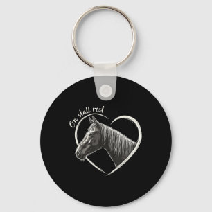On Stall Rest , Heart Equestrian Horse Stable, Keychain