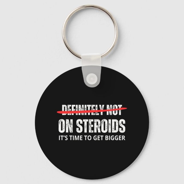 On Steroids Confirmation  Keychain (Front)