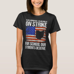 On Strike Columbus Ohio School Teachers Vintage Us T-Shirt