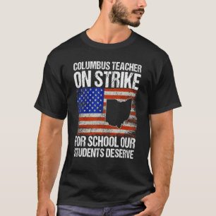 On Strike Columbus Ohio School Teachers Vintage Us T-Shirt