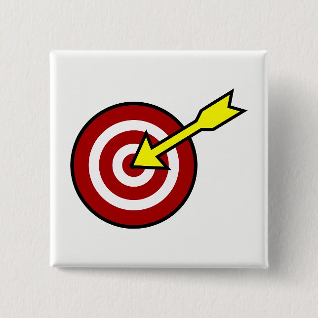 On Target 2 Inch Square Button (Front)