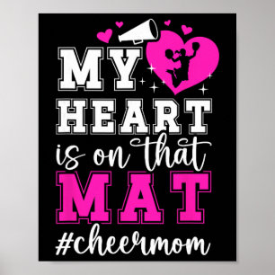On That Mat Cheer Mom Of A Cheerleader Mother Chee Poster