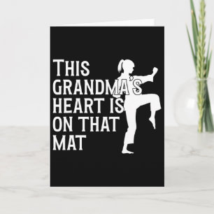 On That Mat Karate Grandma Proud Karate Grandmothe Card