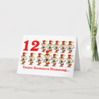 On the 12th Day of Christmas twelve Drummers drums