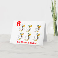On the 6th Day of Christmas six Geese a-laying