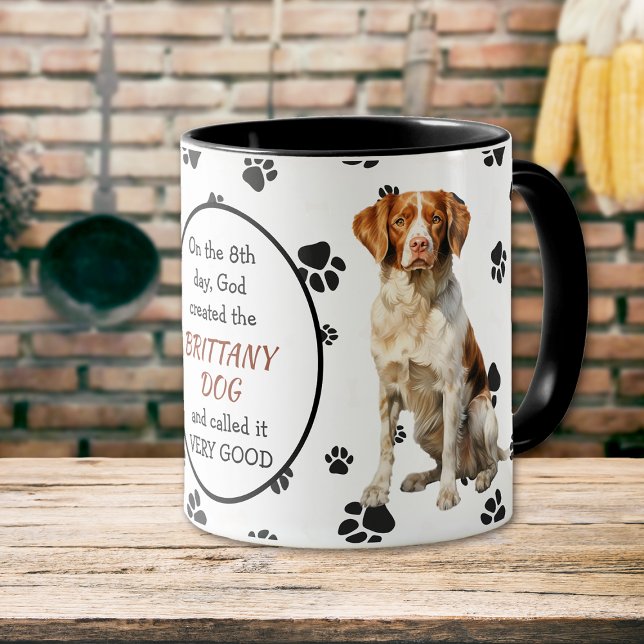 On the 8th Day God Created Brittany Dogs Mug (Creator Uploaded)