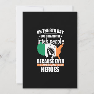 on the 8th day god created the irish people becaus holiday card