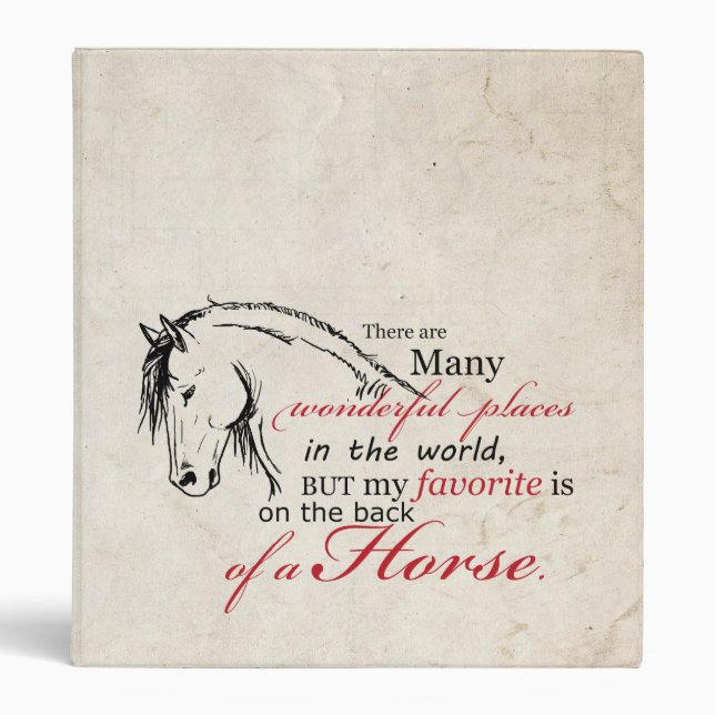 On the Back of a Horse Binder (Front)