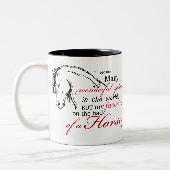 On the Back of a Horse Two-Tone Coffee Mug (Left)