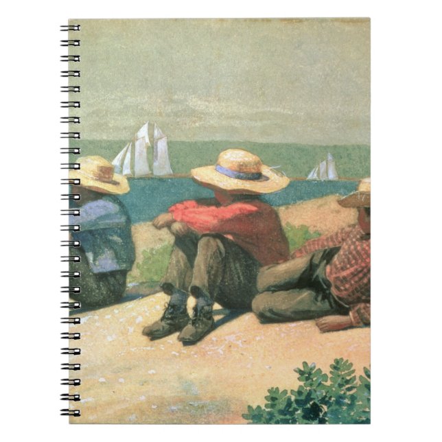 On the Beach, 1875 (w/c) Notebook (Front)