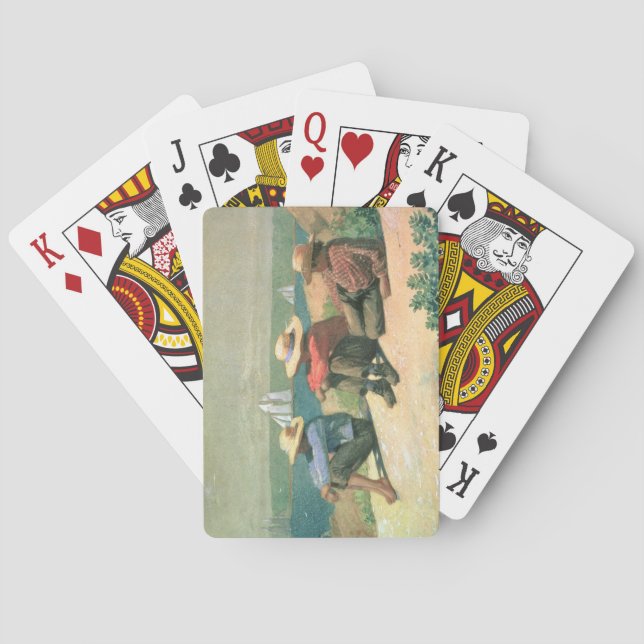 On the Beach, 1875 (w/c) Playing Cards (Back)