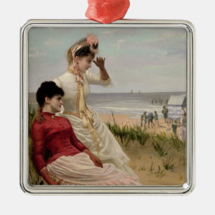 On the Beach Metal Ornament