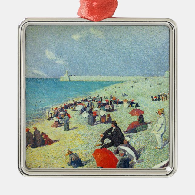 On The Beach Metal Ornament (Front)