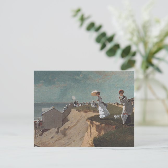 On the Beach, New Jersey, fine art Postcard (Standing Front)