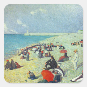 On The Beach Square Sticker