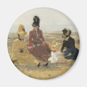 On the Beach, Trouville 1887 Magnet
