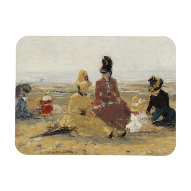 On the Beach, Trouville | 1887 Magnet (Horizontal)