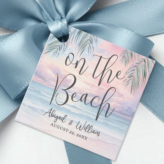 On The Beach Wedding Favour Tags (On The Beach Wedding Favor Tags)
