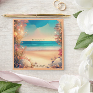 On the beach wedding invitation Envelope