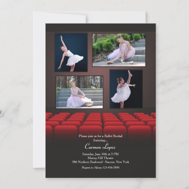 On the Big Screen 4 Photo Invitation (Front)