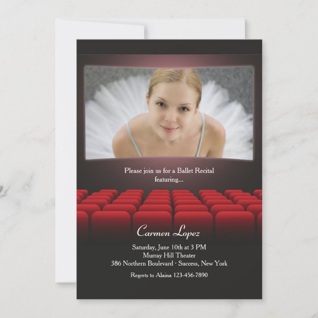 On the Big Screen Photo Invitation (Front)