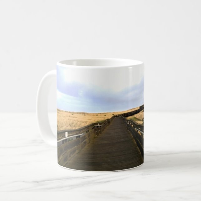 On the Boardwalk, Long Beach, Washington Coffee Mug (Front Left)