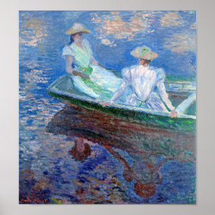 On the Boat, Monet Poster