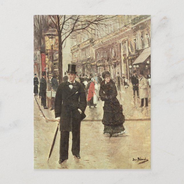 On the Boulevard Postcard (Front)